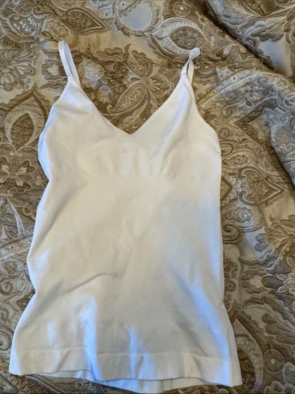 Women's White V-Neck Camisole Tank Top